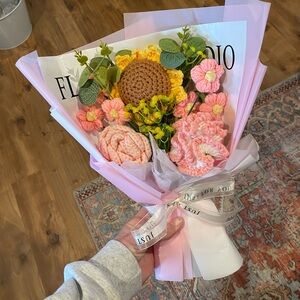 Charming Crochet Floral Arrangement